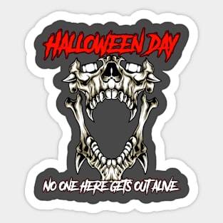 Skull Halloween day Sticker